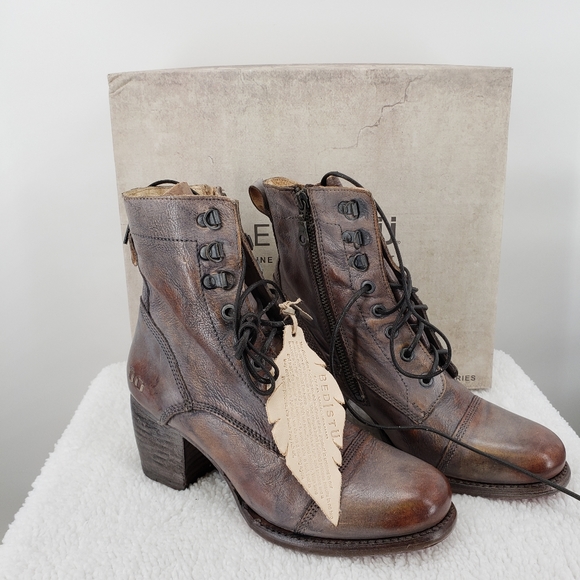 Bed Stu Shoes - Bed Stu Taupe Rustic Mason Judgement Booties 8.5